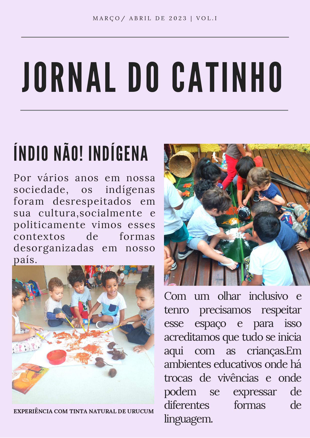 O Cantinho e suas representações e experiências.