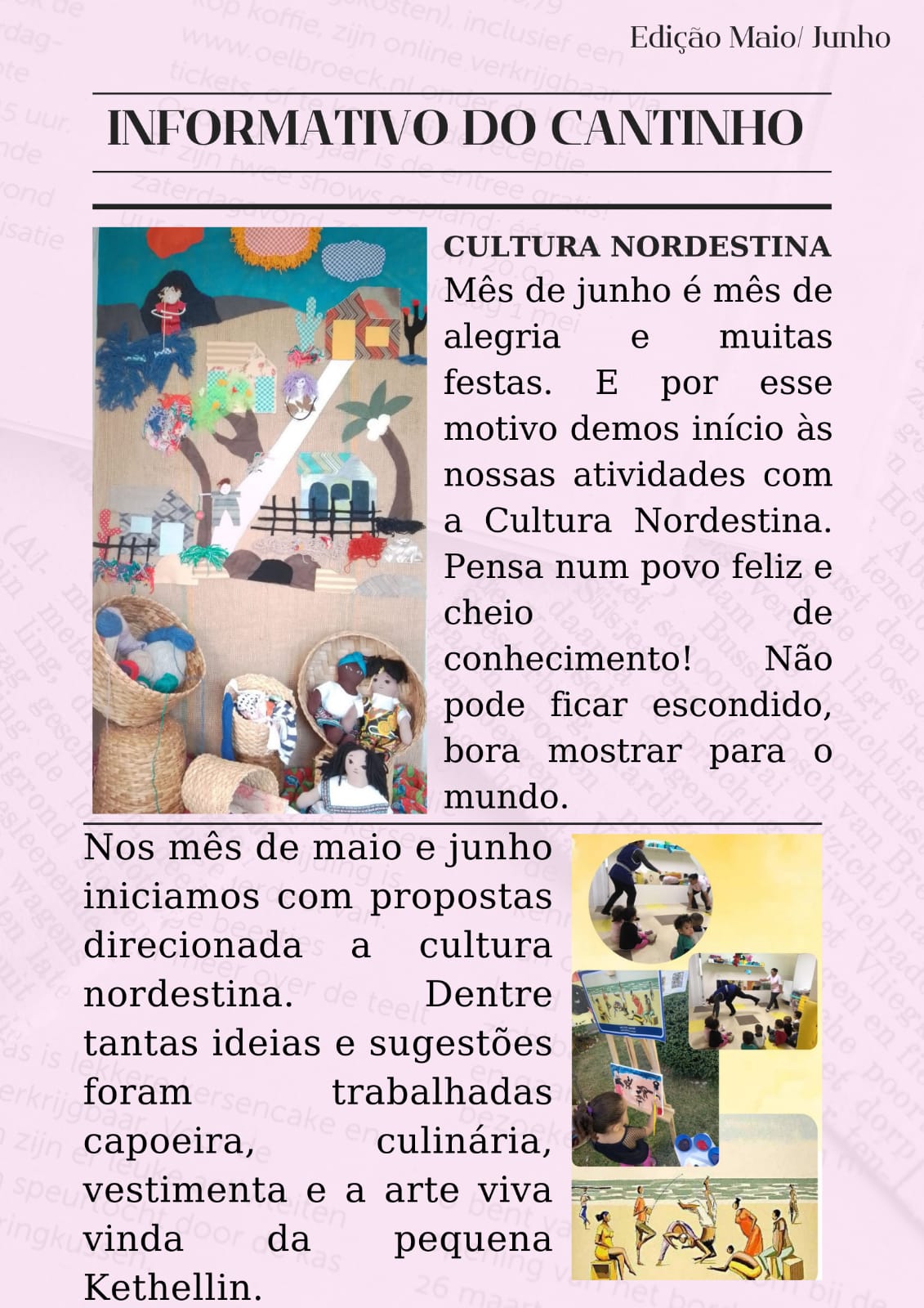 Cantinho também é informação.